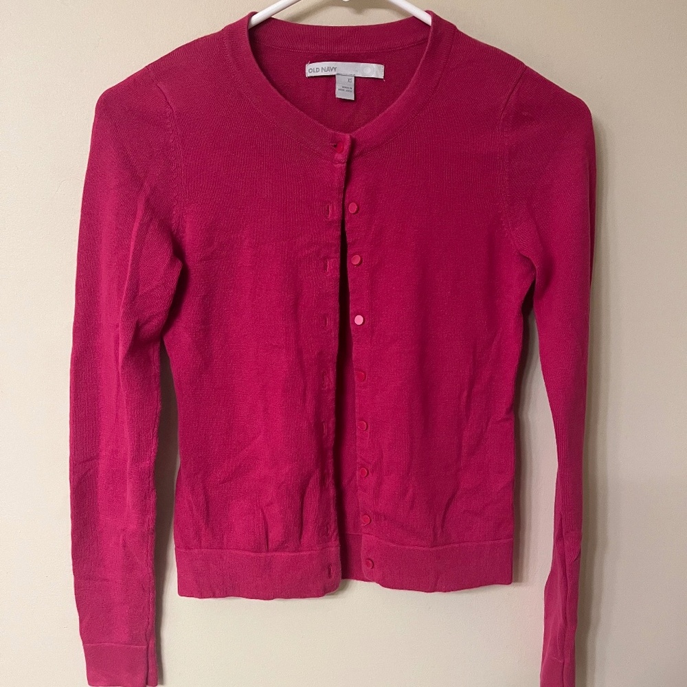 Old Navy XS hot pink cardigan